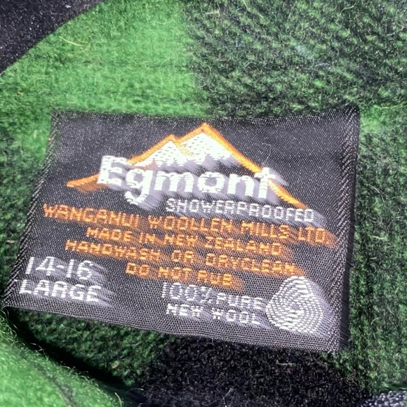 Egmont Ranger Wool Bush shirt 1/2 zip jacket kids 14 16 New Zealand Green plaid - Picture 7 of 7